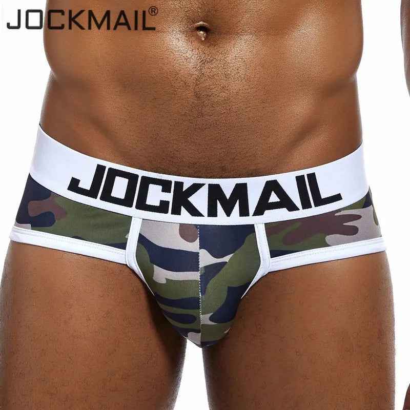 Calzoncillos tipo slip de seda helada con estampado de camuflaje para hombre de JOCKMAIL