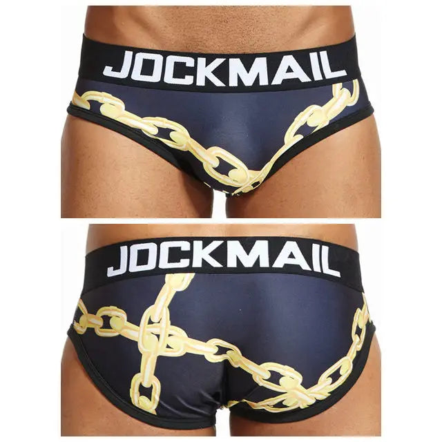 Men's Nylon Ice Silk Animal Cartoon Print Underwear Brief