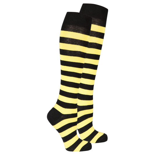 Women's Bumblebee Stripe Knee High Socks