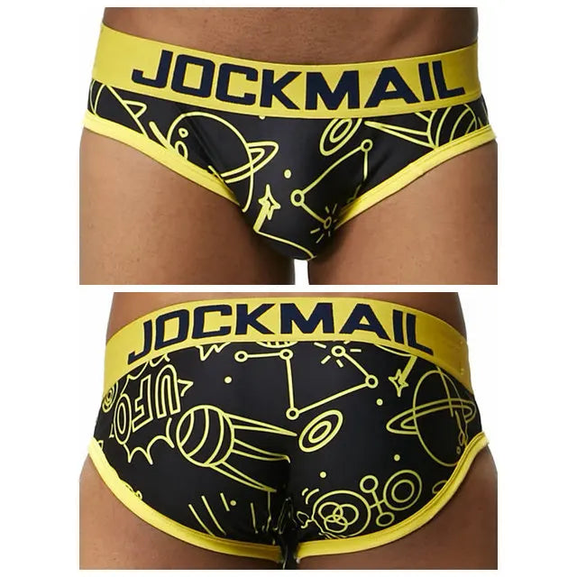 Men's Nylon Ice Silk Animal Cartoon Print Underwear Brief