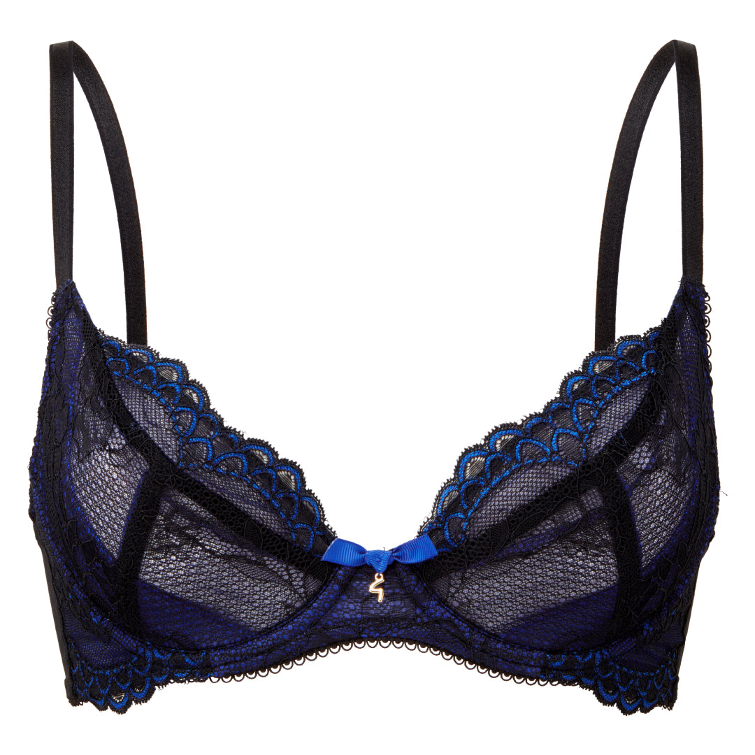 Gossard Superboost Lace Blue Sheer Plunge Bra