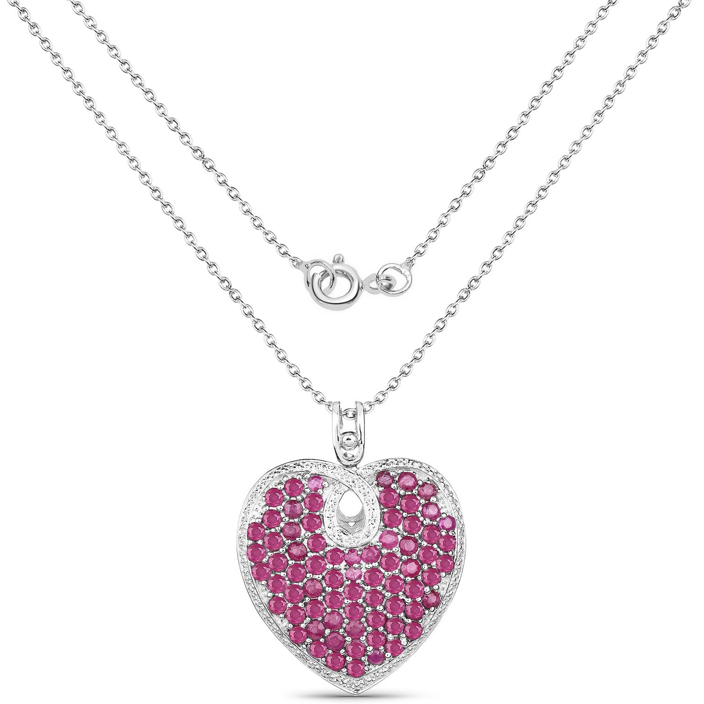 8.03 Carat Genuine Ruby .925 Sterling Silver Pendant