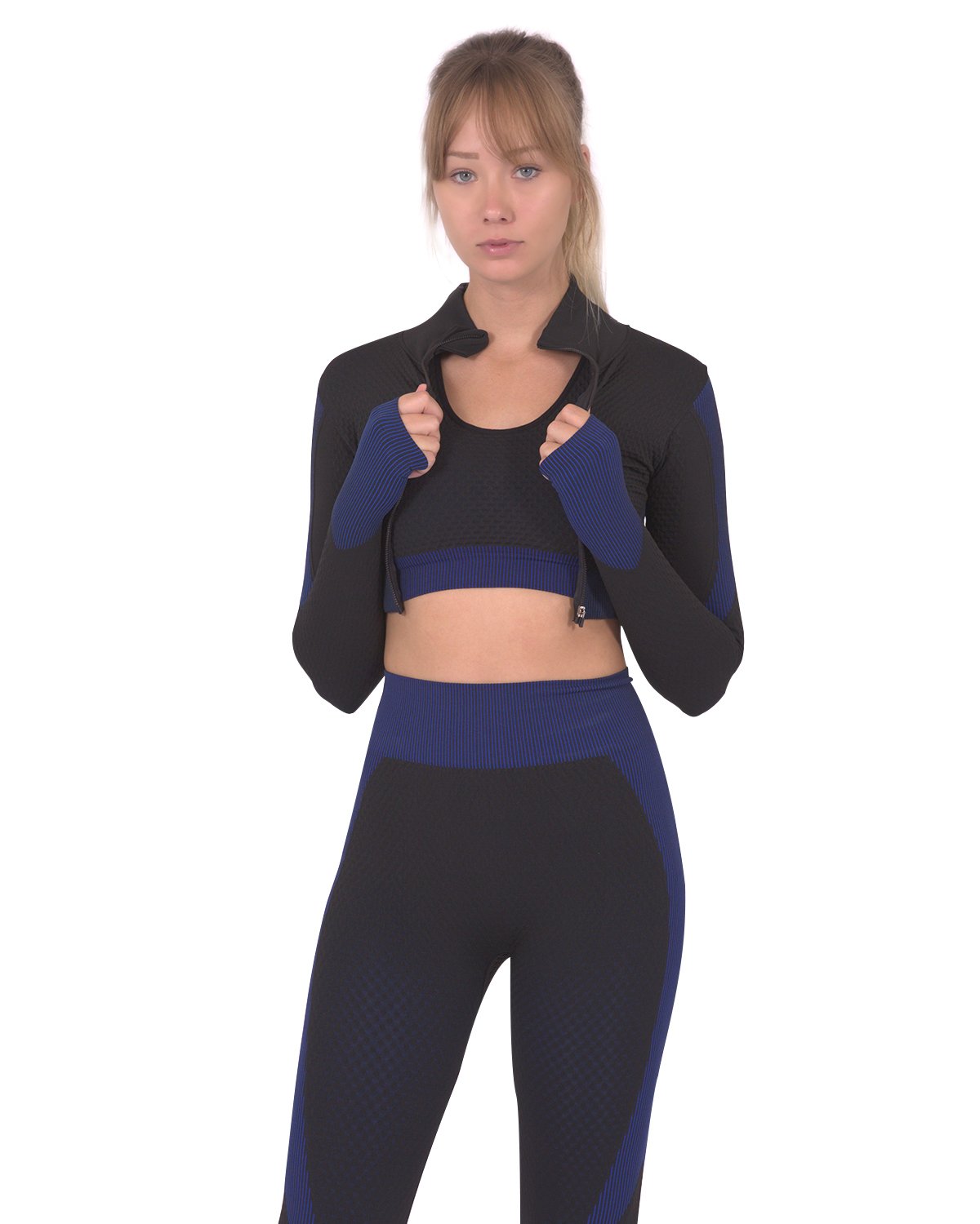 Trois Seamless Sports Jacket - Black With Navy