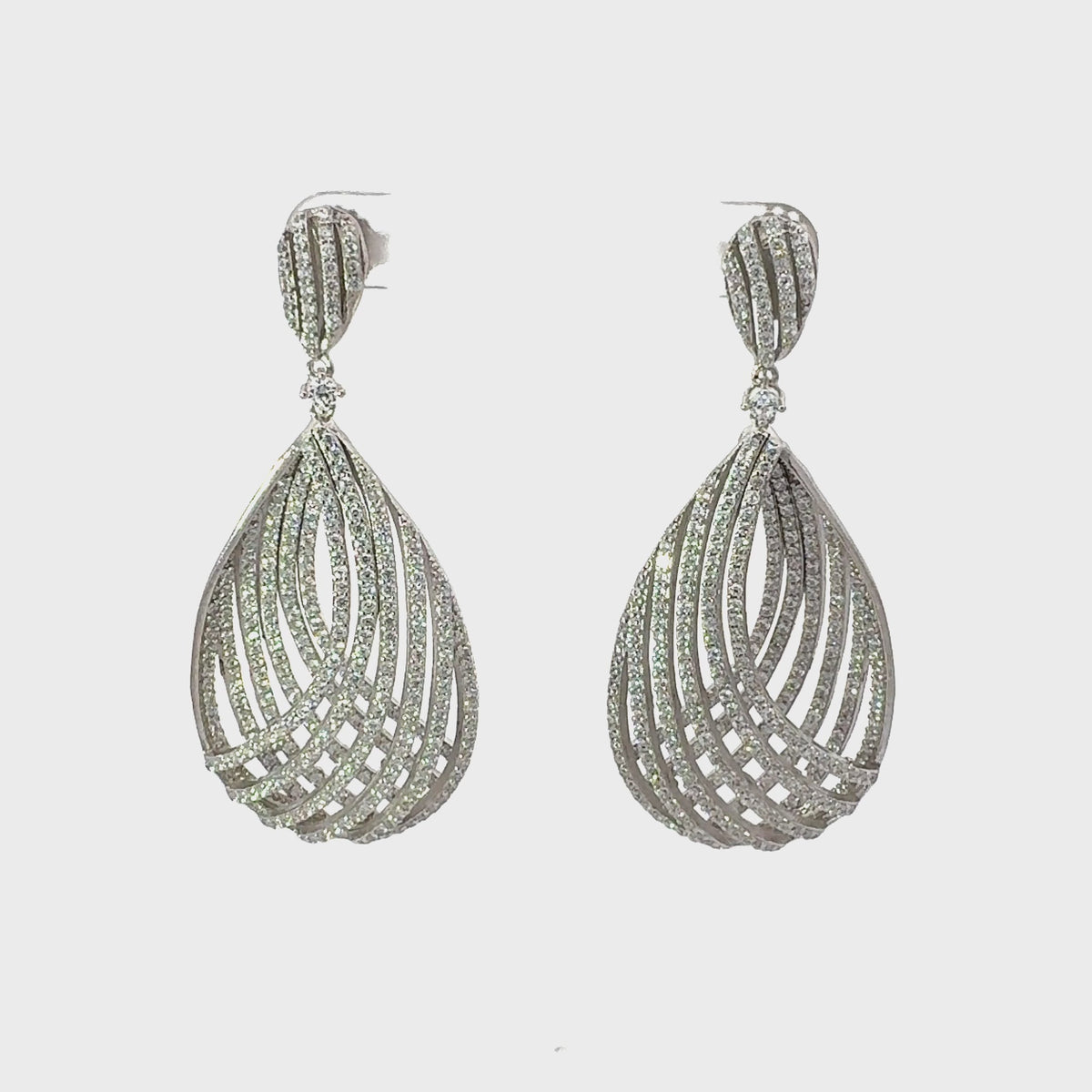 Vortex Teardrop Earring Silver