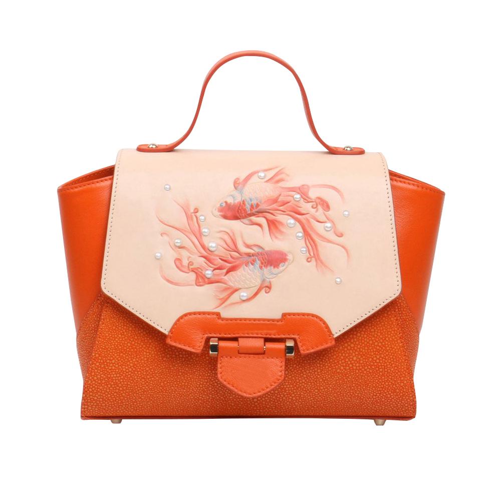 Fish Small Orange Satchel