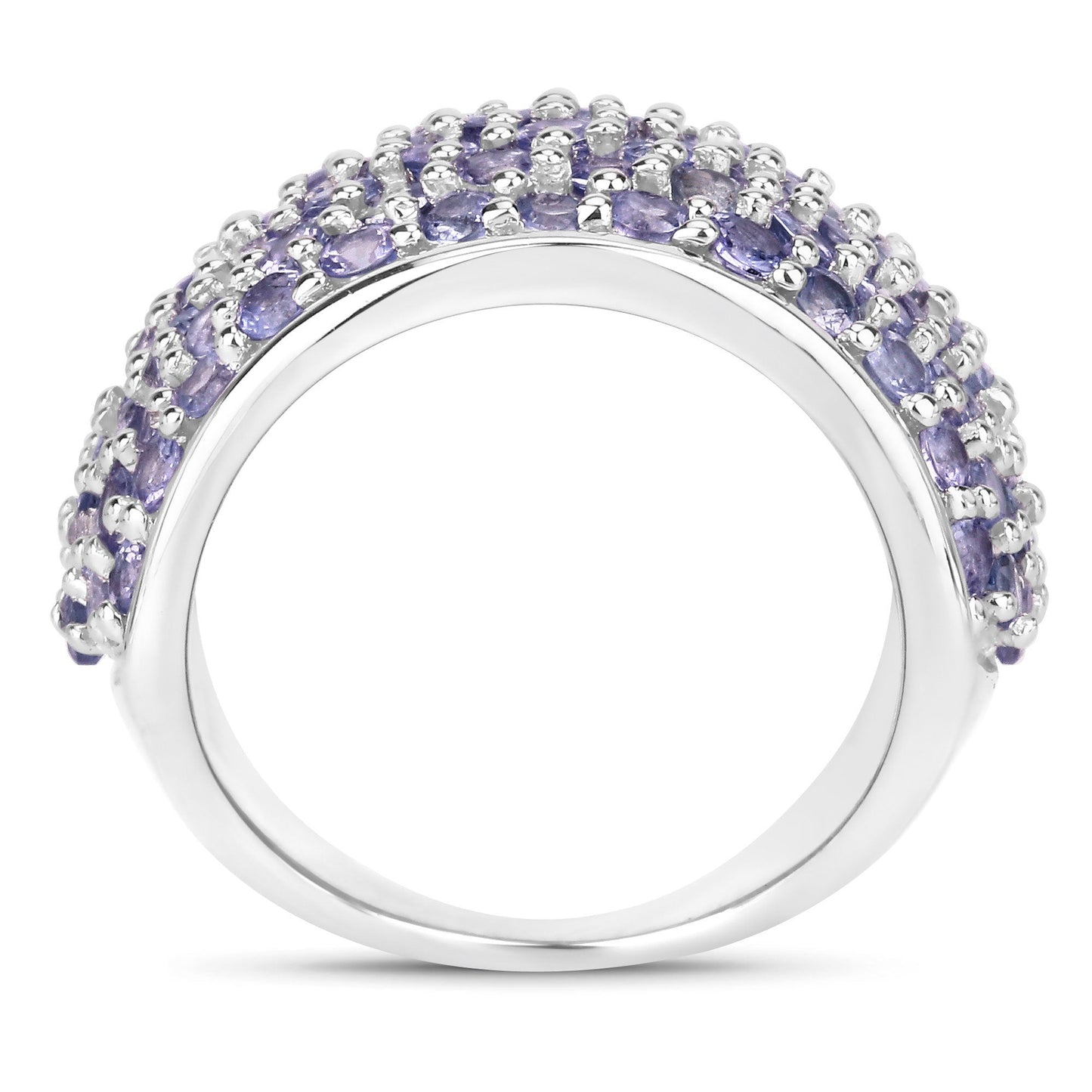 4.22 Carat Genuine Tanzanite .925 Sterling Silver Ring