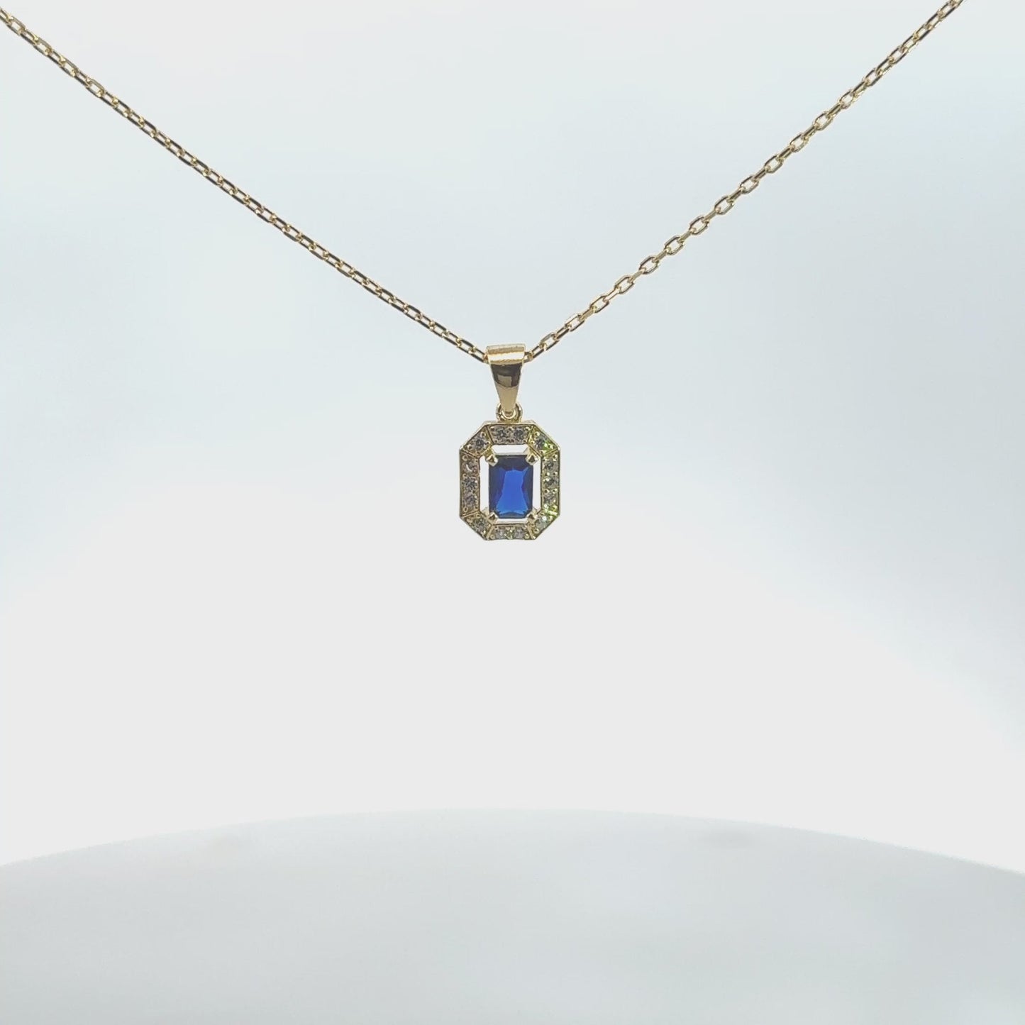 Whistledown Gemstone Pendant Necklace Sapphire Gold