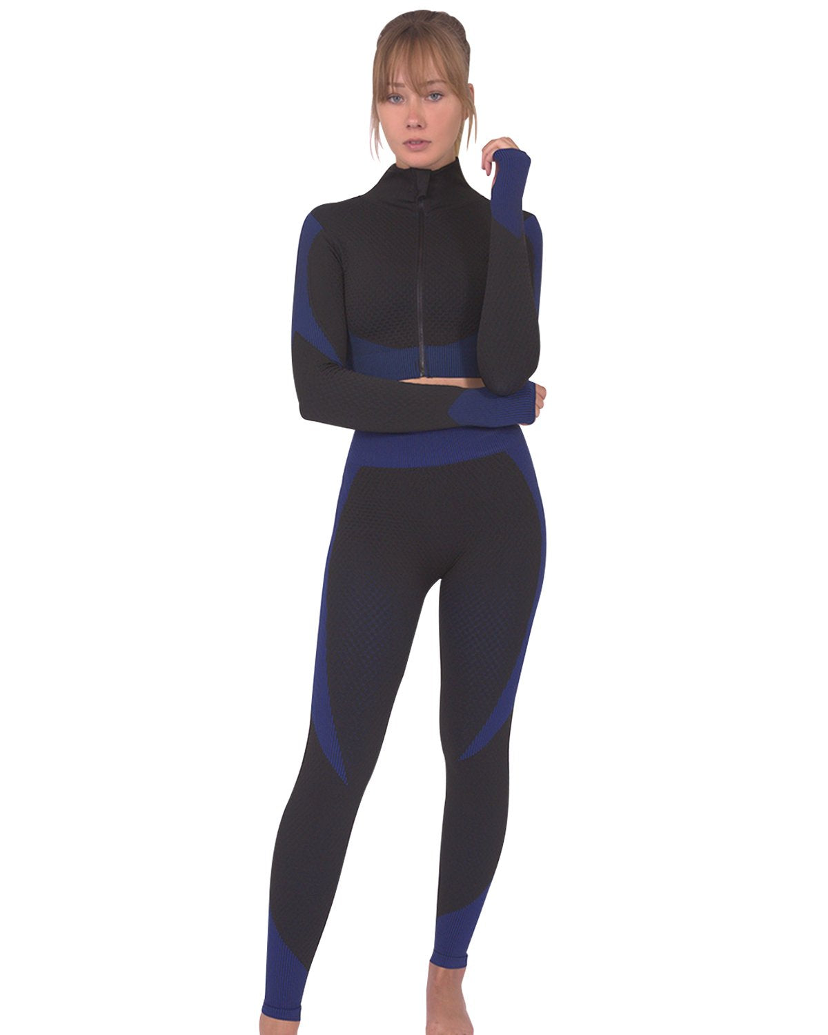 Trois Seamless Sports Jacket - Black With Navy