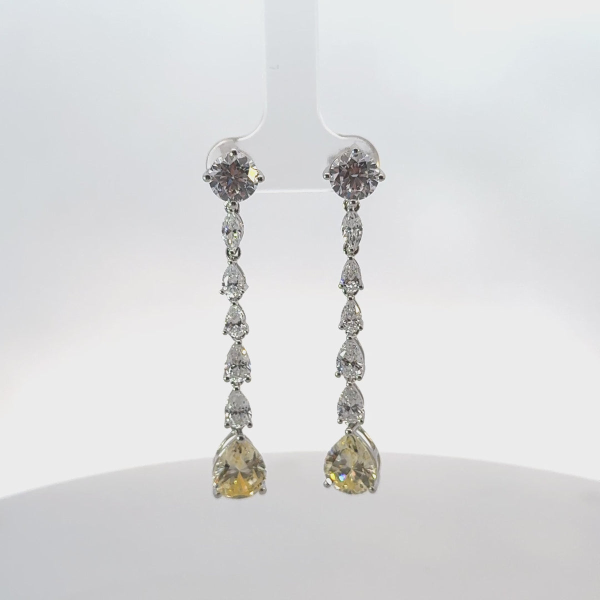 Blanchett Drop Earrings Yellow Topaz Silver