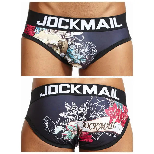 Men's Nylon Ice Silk Animal Cartoon Print Underwear Brief