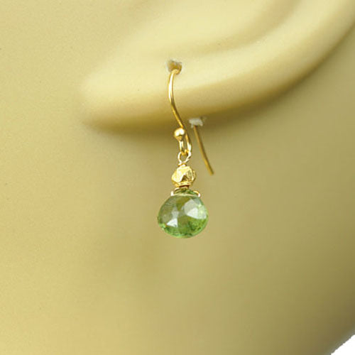 Pendientes colgantes de peridoto