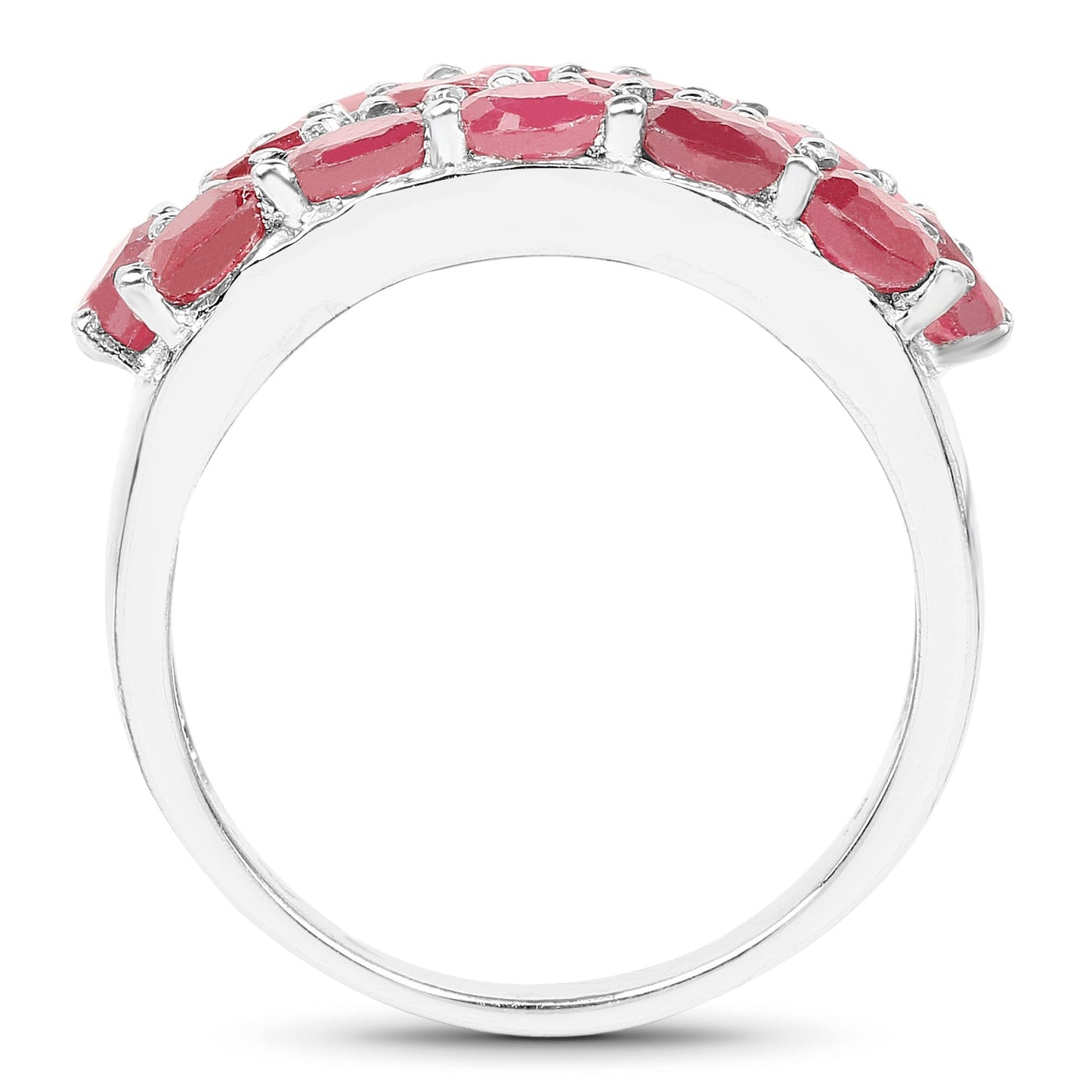 3.52 Carat Genuine Ruby .925 Sterling Silver Ring