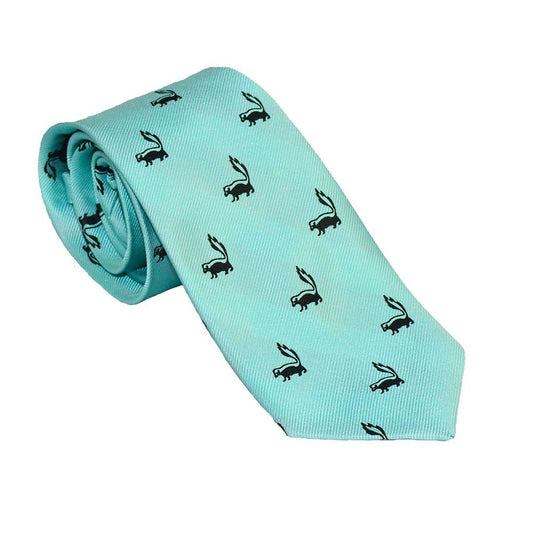 Skunk Necktie - Sea Green, Woven Silk