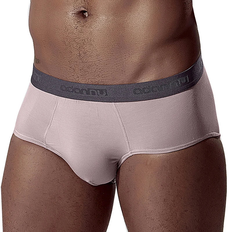 Solid Breathable Bikini Cotton Men Underwear