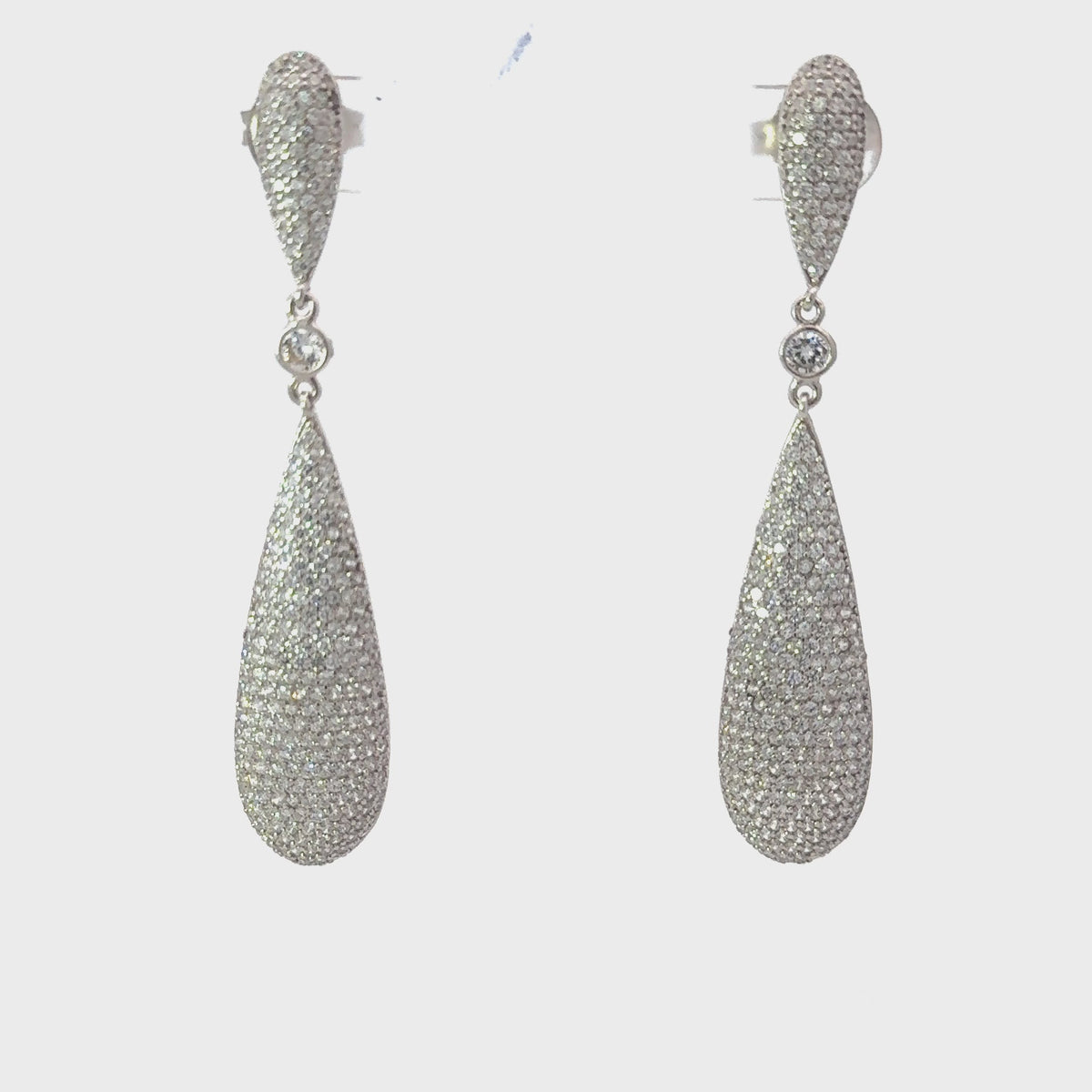 Latelita Long Drop Earrings Silver