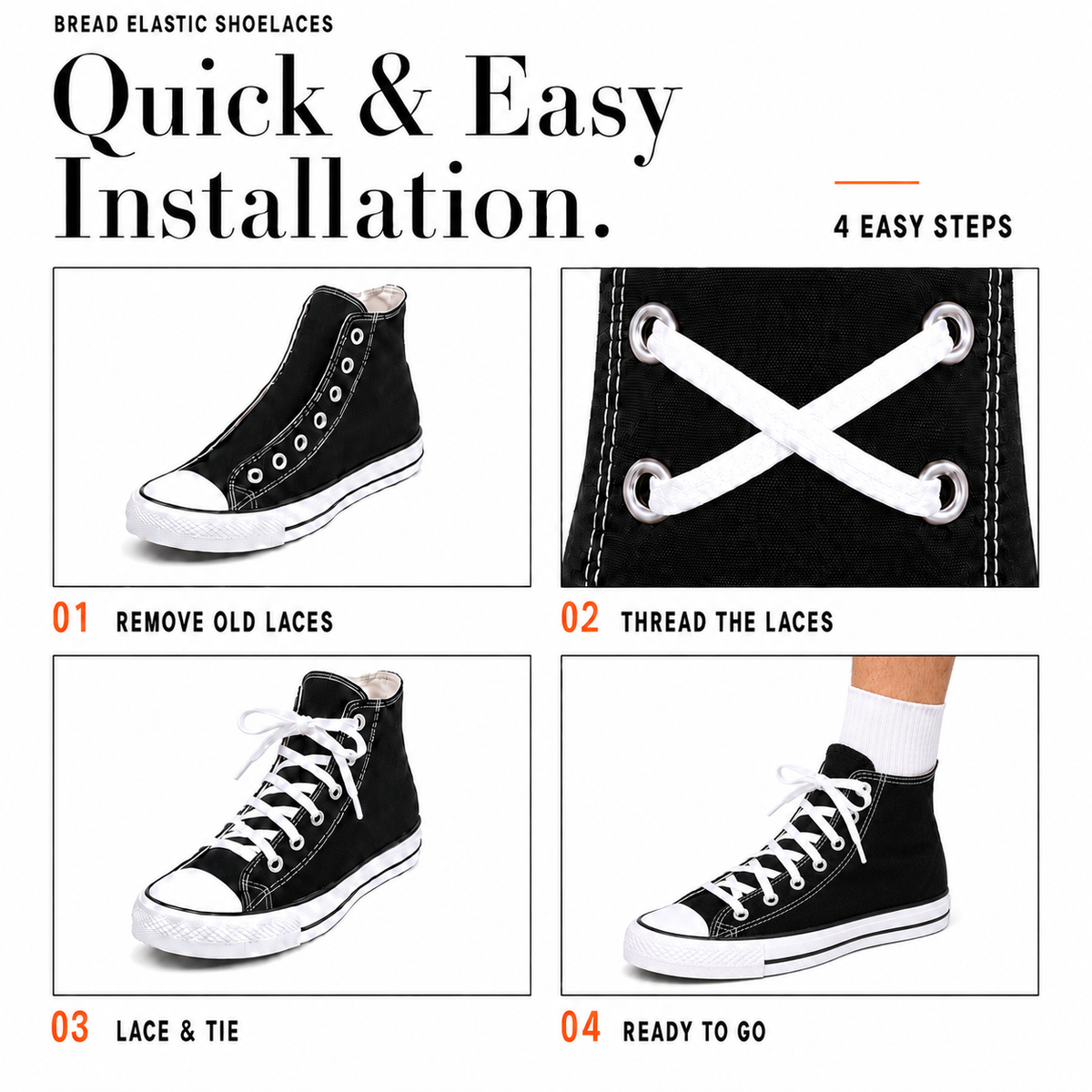 Cloud White Bread Laces