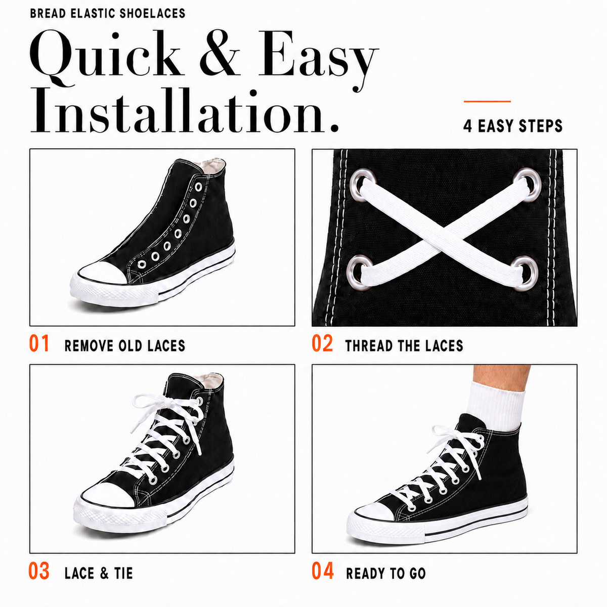 Night White - Glow in the Dark Bread Laces