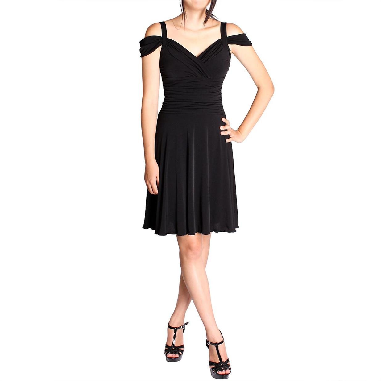 Evanese Women's Elegant Slip on a Line Short Cocktail Dress With Shoulder Bands