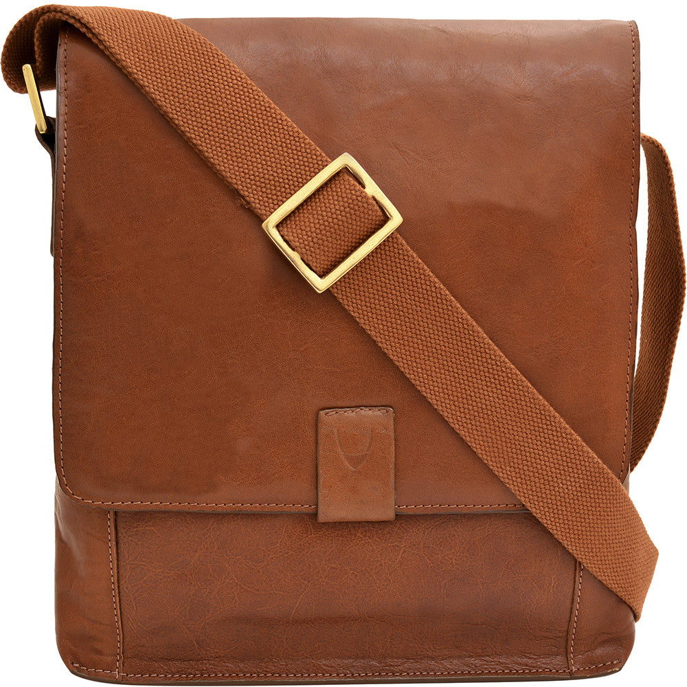 Aiden Medium Vertical Leather Messenger Bag