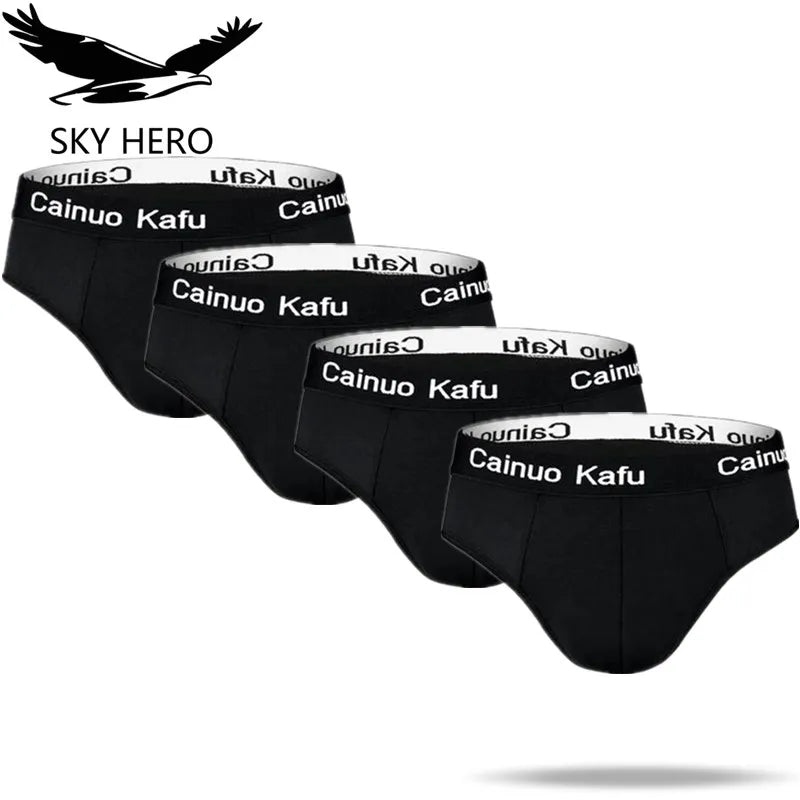 4 calzoncillos finos de fibra de bambú para hombre SKY HERO