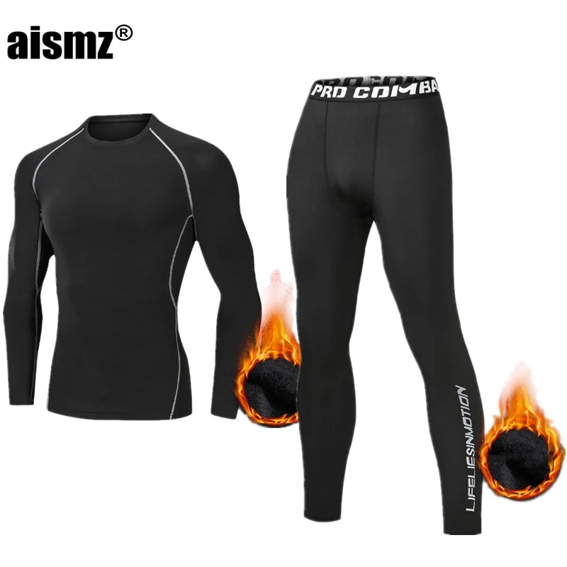 Compression Fleece Winter Long Johns Thermal Underwear