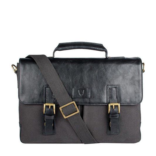 Bedouin Medium Canvas and Leather Briefcase