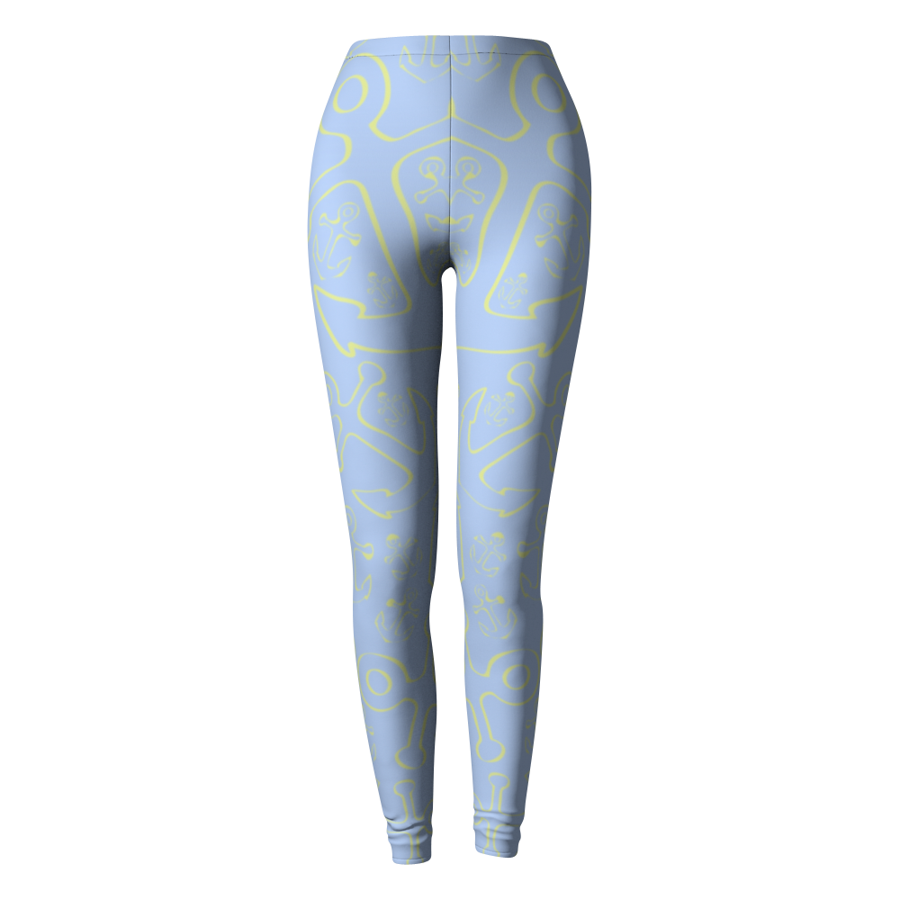 Anchor Dream Leggings - Light Blue