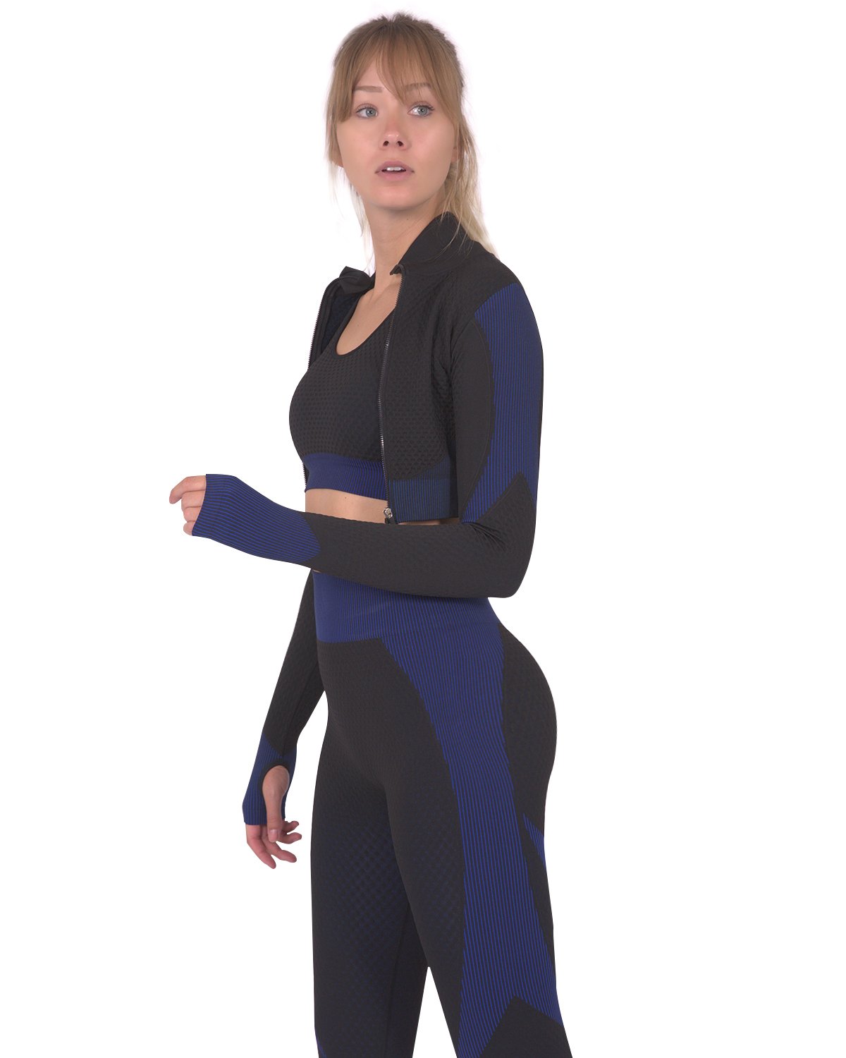 Trois Seamless Sports Jacket - Black With Navy