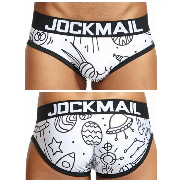 Men's Nylon Ice Silk Animal Cartoon Print Underwear Brief