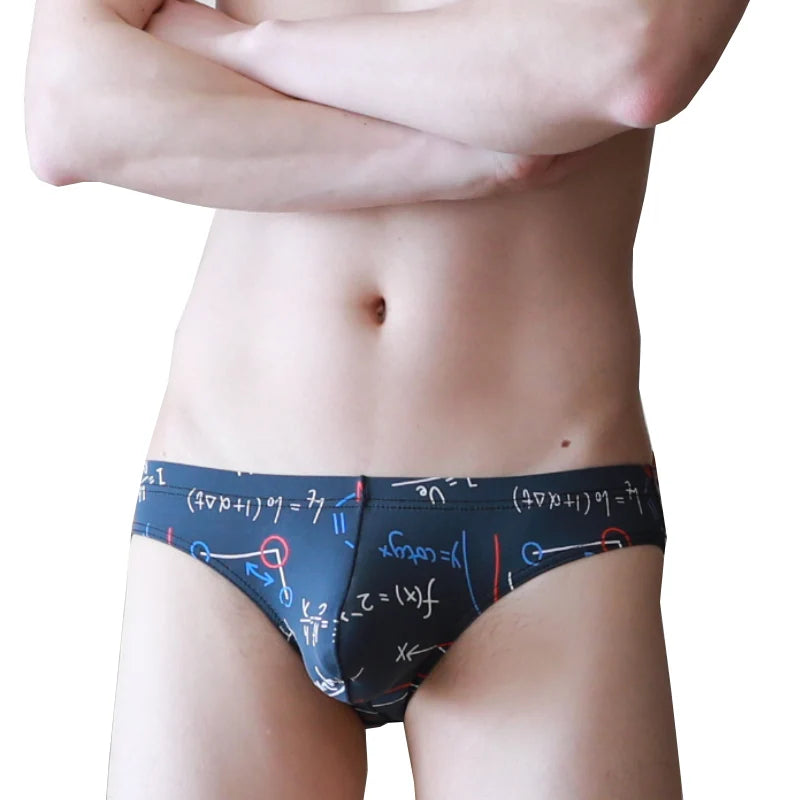 Men's Printed Silk Underwear Brief