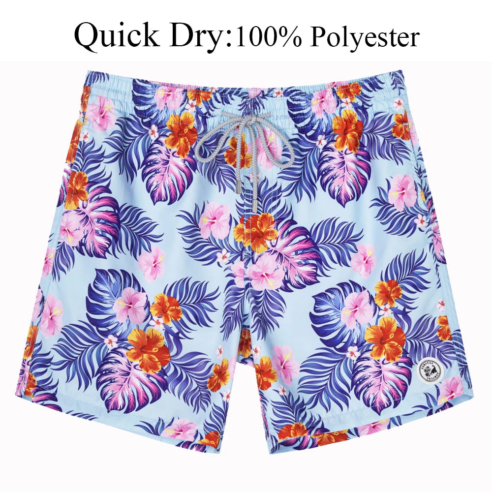 SURFCUZ Men's Board Shorts w/ Mesh Lining & Pockets Swimwear