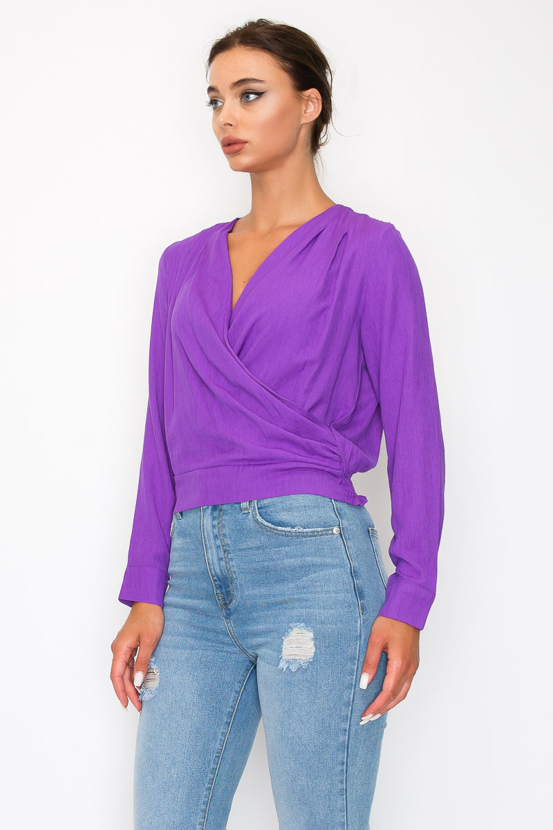 Chicly Wrapped Top (Purple)