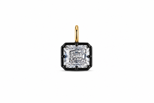 Georgian Bezel Emerald Cut Charm