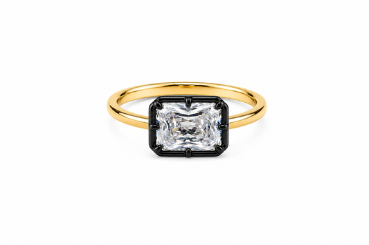 Georgian Bezel Emerald Cut Ring