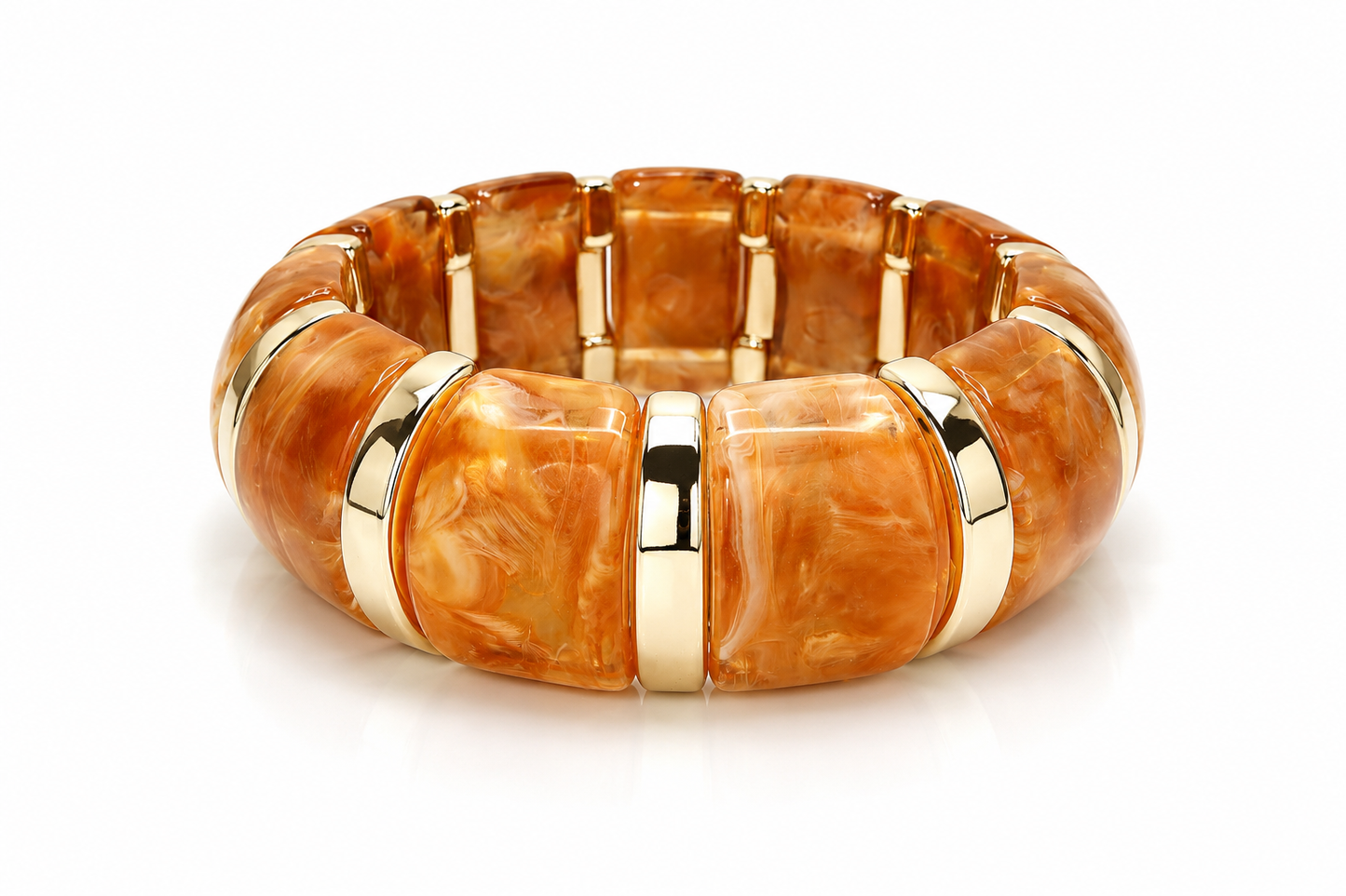 Brown Marble Stretch Bracelet