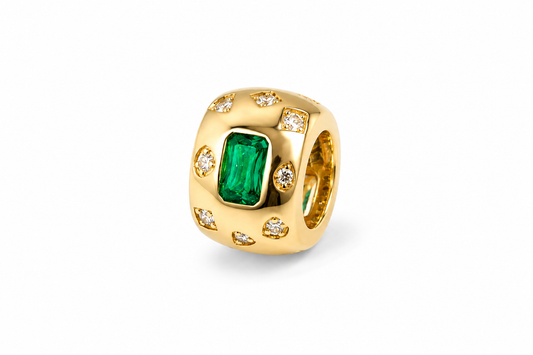 Chunky Emerald Spacer Charm