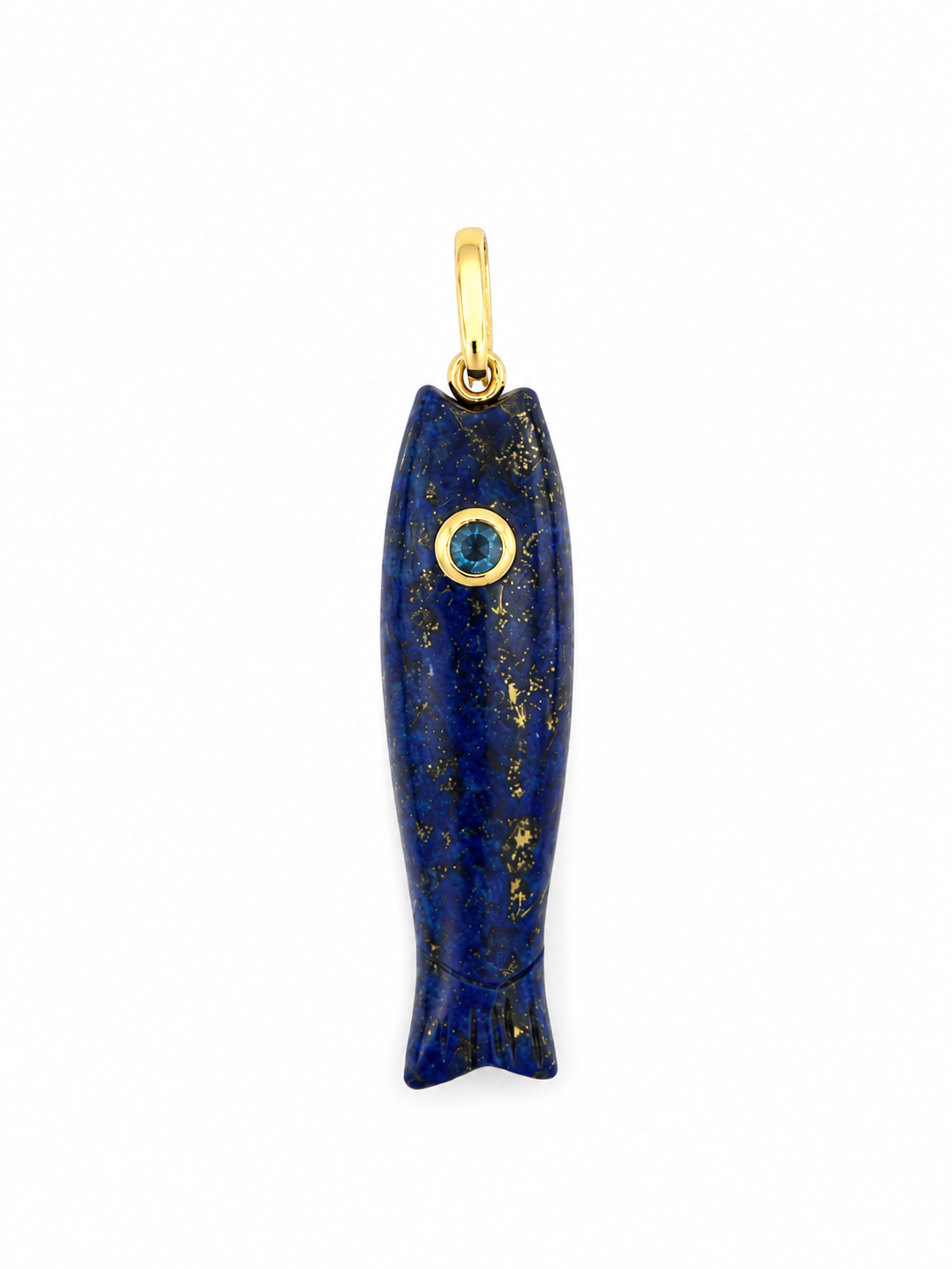 Lapis Lazuli Fish Charm