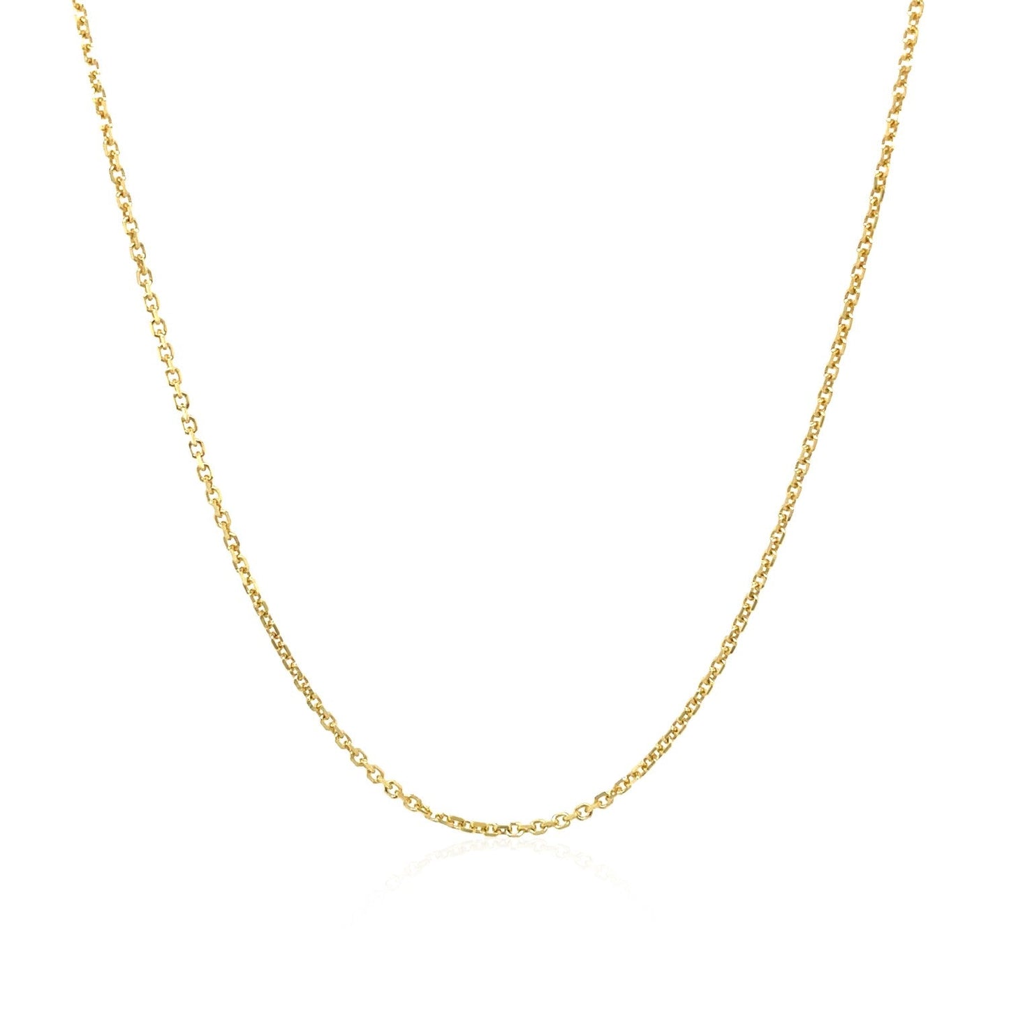 10k Yellow Gold Cable Chain 1.1mm