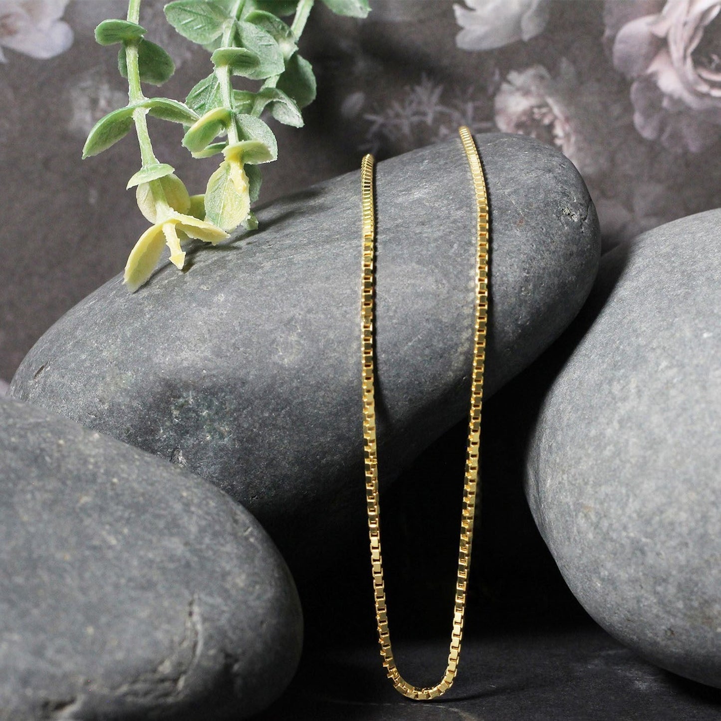 14k Yellow Gold Semi Solid Box Chain 1.6mm