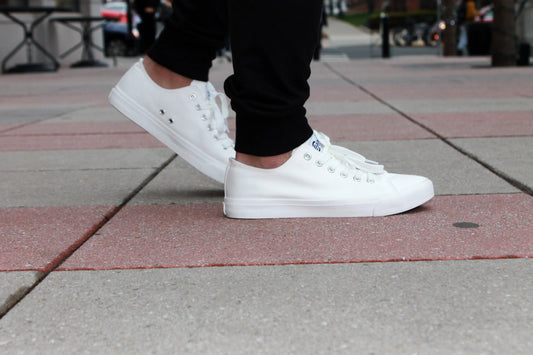 Retro Low Top All White Casual Summer Sneaker (Unisex Sizing)