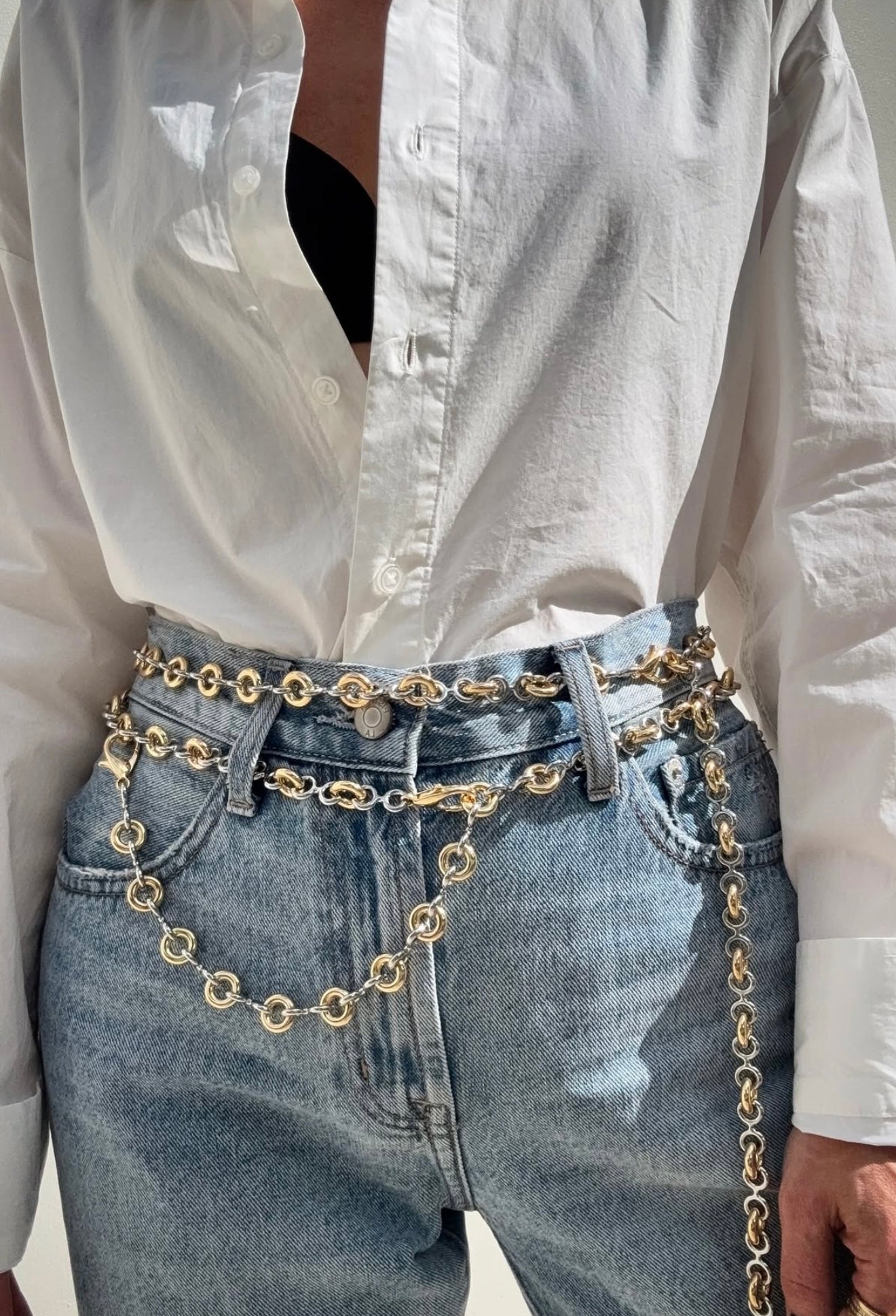 Odessa Chain Belt Two Tone - Double Clasp