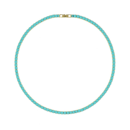 Karla Tennis Necklace - Turquoise