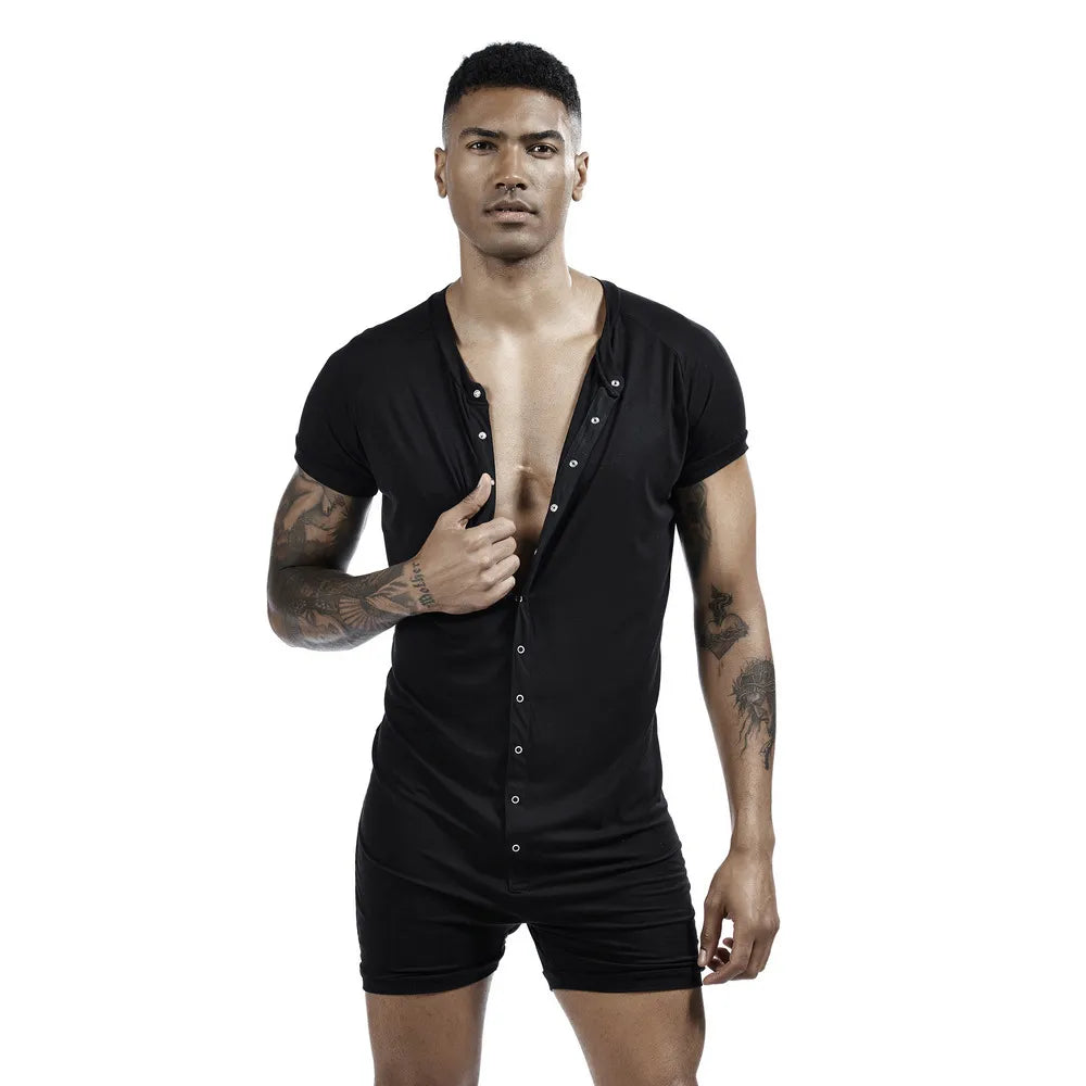 Men's Slimming Body Shaper with Button Top