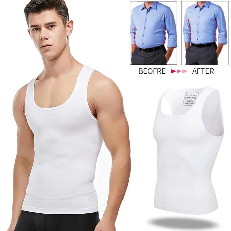 Men's Slimming Body Shaper Chest Compression Shirt Shapewear