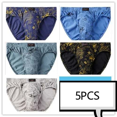 100% Cotton Men's Comfortable Underwear Briefs (Pkg of 5)