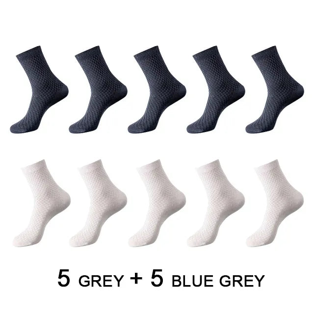 Men's Bamboo Fiber Compression Long Socks (10 pairs)