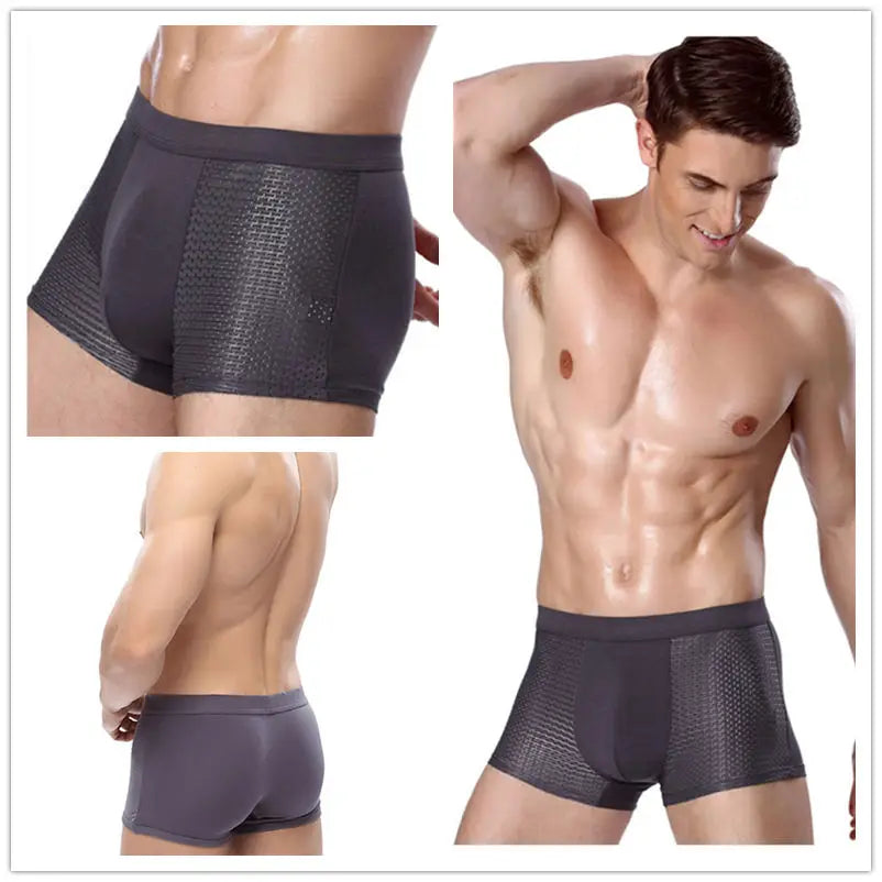 SKY HERO Men's Bamboo Boxers (4 pack) (Plus Sizes)