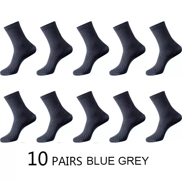 Men's Bamboo Fiber Compression Long Socks (10 pairs)