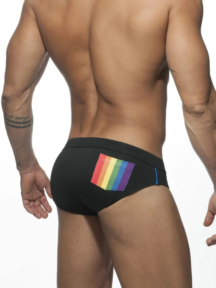UXH Men's Rainbow Brief Swimwear