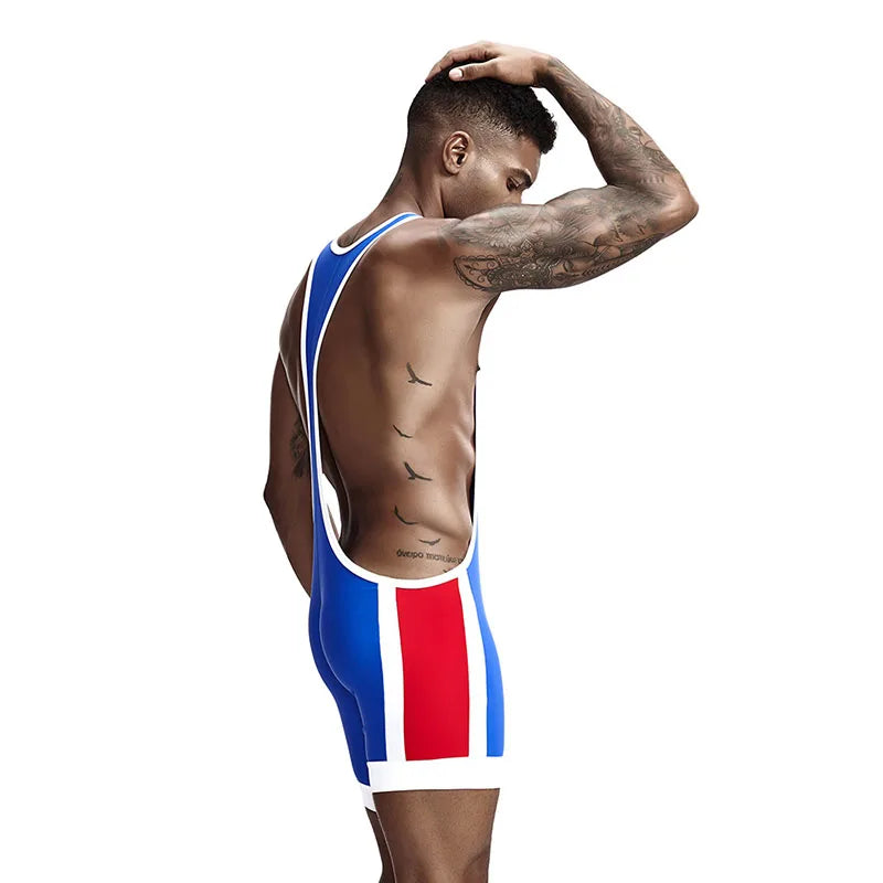 Men's Slimming Wrestling Bodysuit
